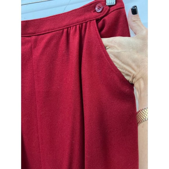 Koret Career Red Suit Merino Wool Jacket Skirt Professional Elegant Powerful in - Picture 10 of 16